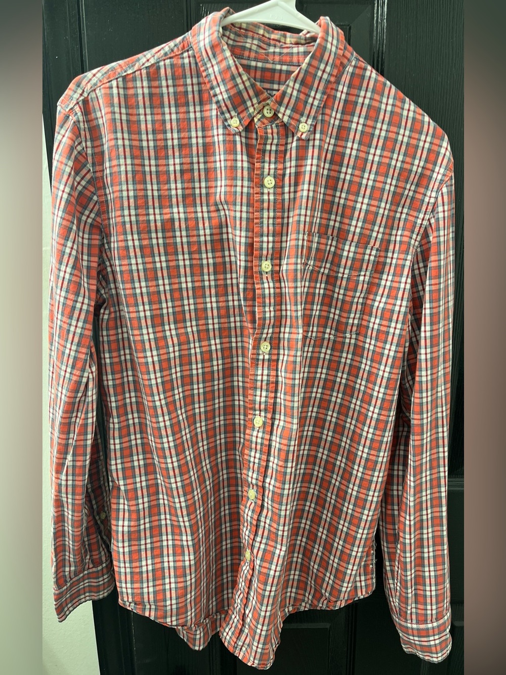 Jackthreads red, white and blue plaid bottom up